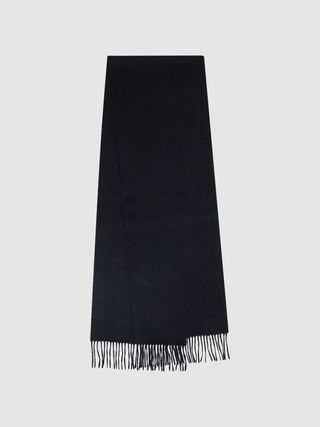 Reiss + Navy Picton Cashmere Blend Scarf