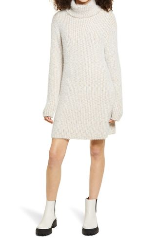 Lulus + Sweet Whispers Long Sleeve Sweater Dress