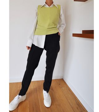Vintage + Preloved Cashmere Light Green Sleeveless Jumper Sweater Vest