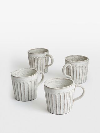 Soho Home + Chancery Mug, White, Set of Four