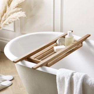 The White Company + Wooden Bath Tidy