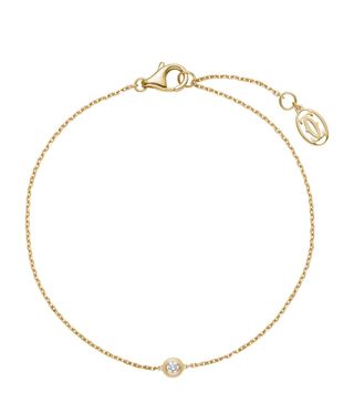 Cartier + Small Yellow Gold and Diamond Cartier d'Amour Bracelet