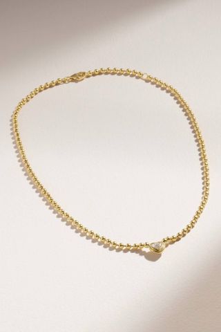 Gemella + Double Bubble Bezel 18-Karat Gold Diamond Necklace