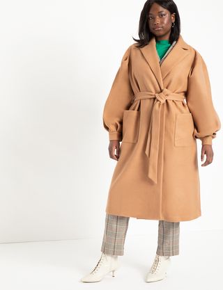 Eloquii + Puff Sleeve Robe Coat