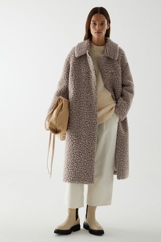 Cos + Wool Teddy Fleece Coat