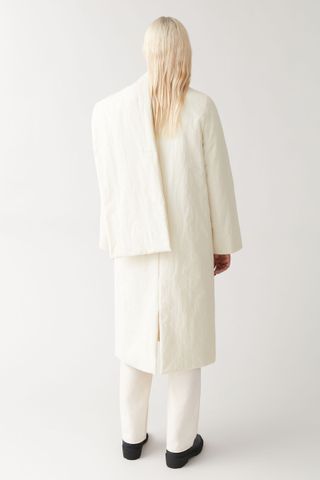 Cos + Padded Coat With Wrap Collar