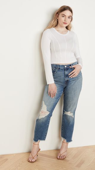 Good American + Good Vintage Jeans With Side Step