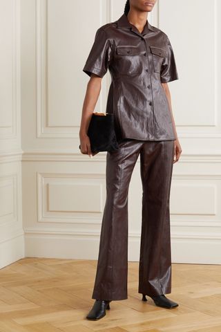 LVIR + Faux Leather Shirt