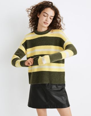Madewell + Striped Fulton Pullover Sweater