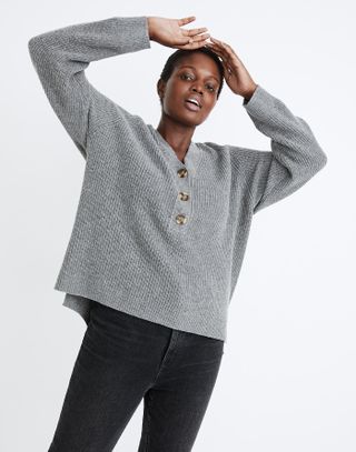 Madewell + Ribbed Lyle Henley Sweater
