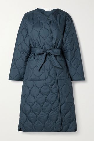 Barbour + Alexachung Martha Belted Quilted Shell Coat