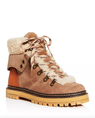 See by Chloé + Shearling Hiking Boots
