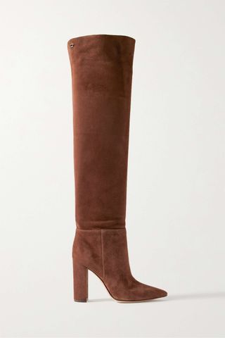 Gianvito Rossi + Piper 100 Suede Over-The-Knee Boots