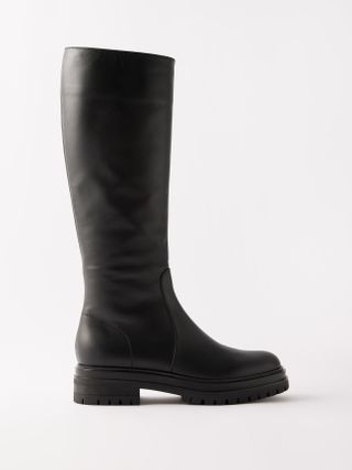 Gianvito Rossi + Leather Knee-High Boots
