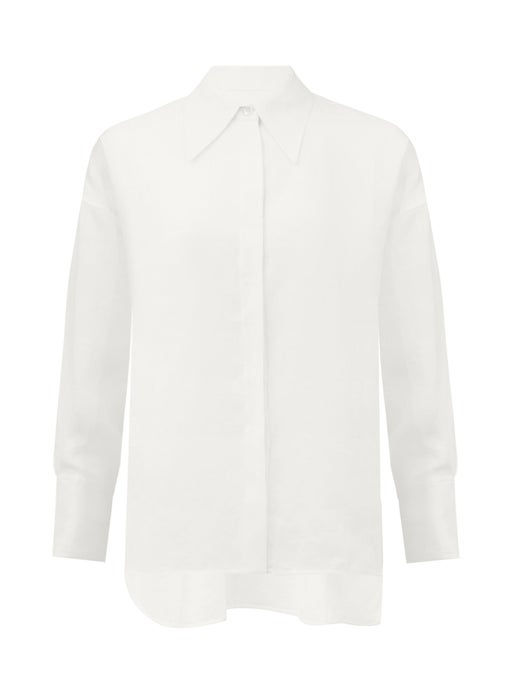 Ssōne + Chelsea-Collar Hemp Shirt