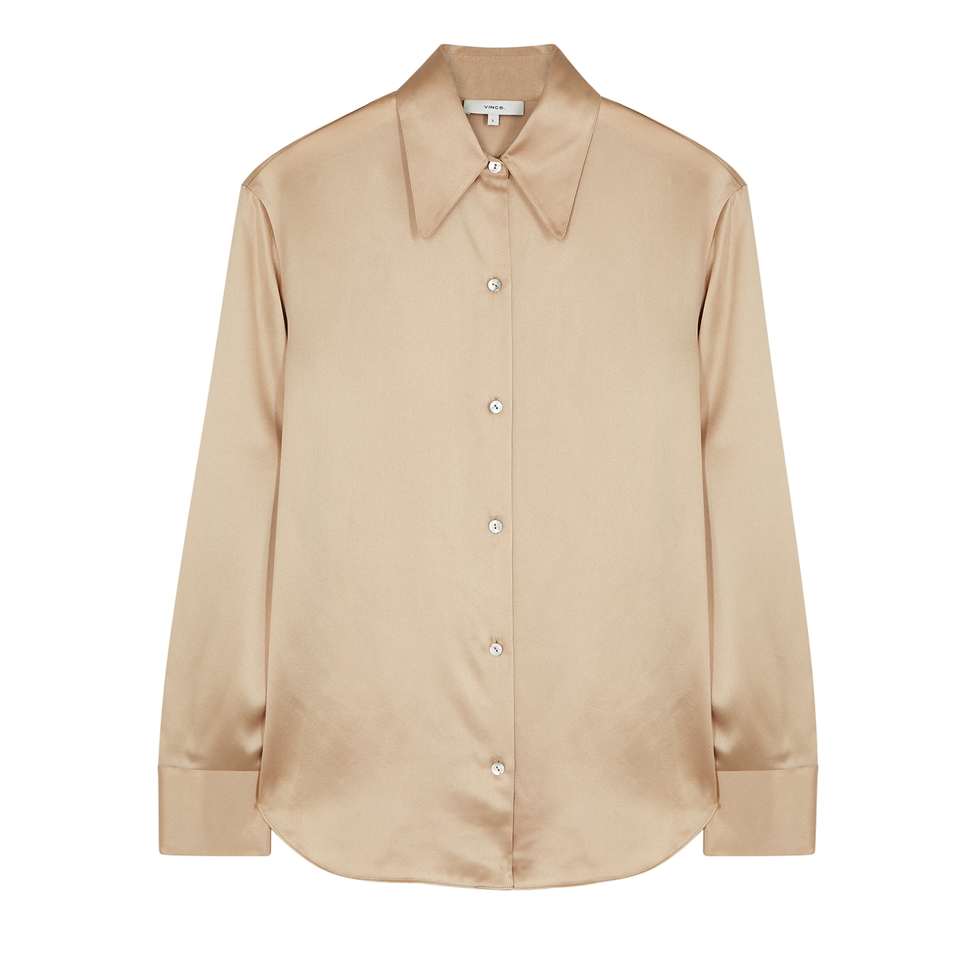 Vince + Champagne Silk-Satin Shirt