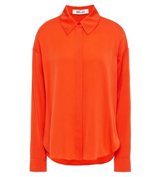 Diane von Furstenberg + Leanna Stretch-Silk Shirt