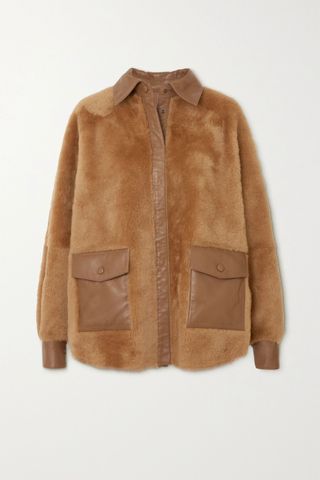 Remain + Beiru Leather-Trimmed Shearling Jacket