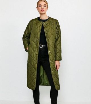 Karen Millen + Lightweight Longline Quilted Coat