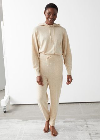 & Other Stories + Oversized Wool Knit Drawstring Trousers