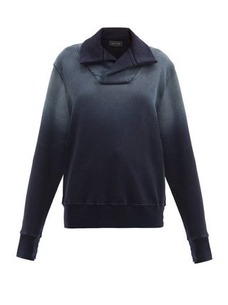 Les Tien + Yacht Ombré Brushed-Back Cotton Sweatshirt