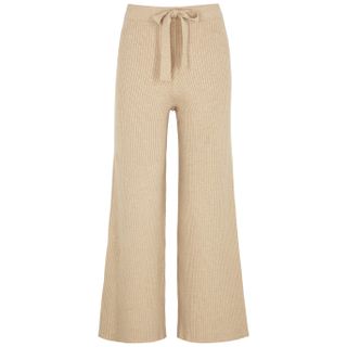 Live the Process + Camel Ribbed Cotton-Blend Trousers