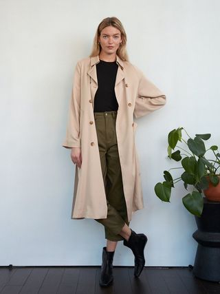 Billie the Label + Atwood Double Breasted Trench Coat
