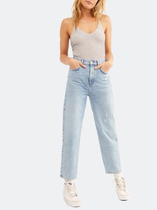 Free People + Frank High Rise Dad Jean