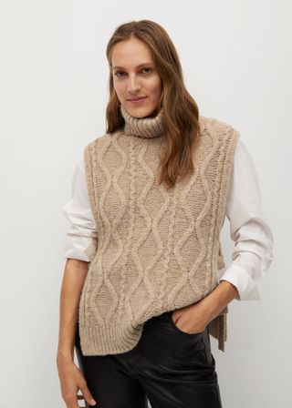 Mango + Turtleneck Knit Gillet