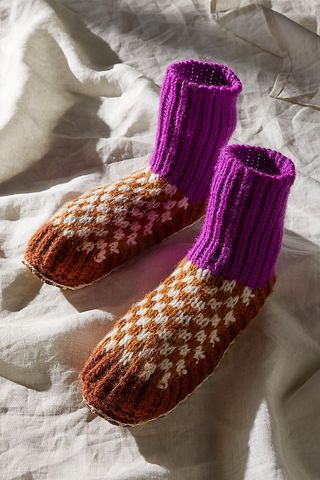 Ariana Bohling + Berkley Checkered Slipper Socks