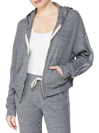 Monrow + Thermal Boxy Zip-Up Hoodie