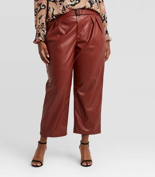 Who What Wear x Target + High-Rise Belted Pleat Front Pants