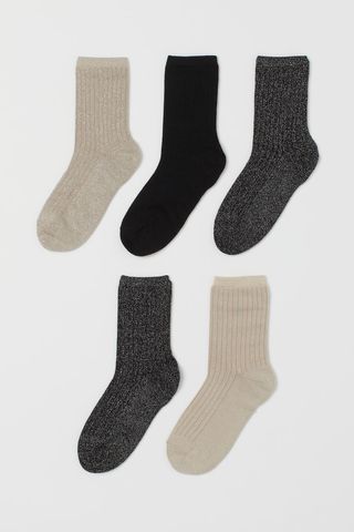 H&M + 5-Pack Glittery Socks