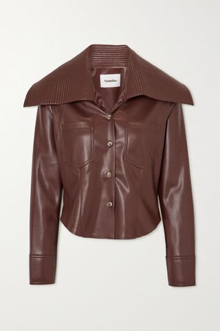 Nanushka + Kiara Vegan Leather Shirt