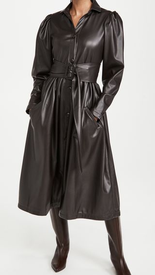 Naya Rea + Vlada Vegan Leather Trench Dress
