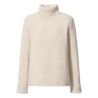 Uniqlo + +J Middle Gauge Ribbed Turtleneck Long-Sleeve Sweater