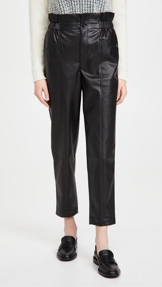 Madewell + Faux Leather Tapered Pants