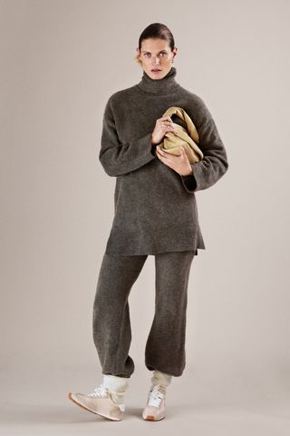 Zara + Textured Knit Pants