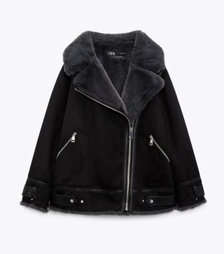 Zara + Faux Fur Double Faced Jacket