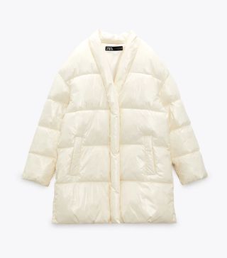 Zara + Hidden Button Padded Jacket