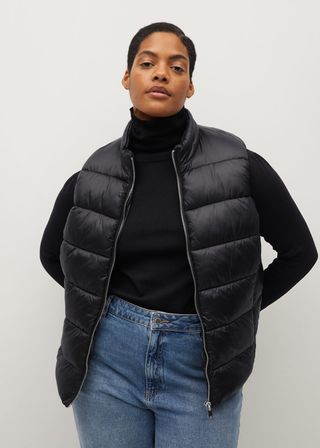 Mango + Quilted Zipper Gilet