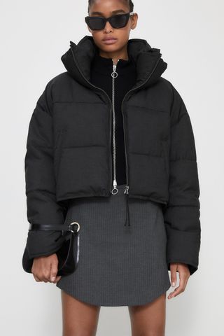 Zara + Contrast Puffer Jacket