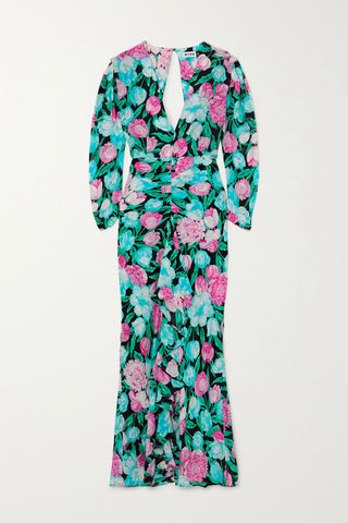 Rixo + Paloma Open-Back Floral-Print Silk Crepe De Chine Midi Dress