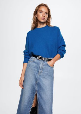 Mango + Round-Neck Knitted Sweate