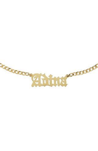 Adina's Jewels + Personalized Gothic Nameplate Choker