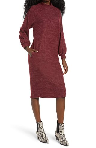 All in Favor + Brushed Jersey Long Sleeve Dress