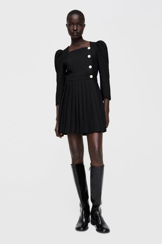 Zara + Box Pleat Blazer Dress