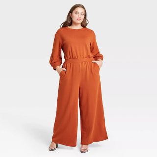 Who What Wear x Target + Balloon Long Sleeve Jumpsuit