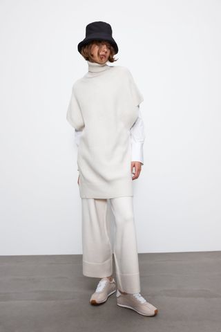 Zara + Oversized Knit Vest
