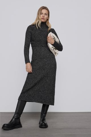 Zara + Twisted Knit Dress